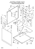 WASHER CABINET Diagram and Parts List for LTG6234DT1  Whirlpool Washer Dryer Combo