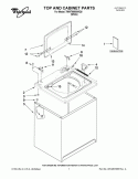 TOP AND CABINET PARTS Diagram and Parts List for 7MWT99900WQ0  Whirlpool Washer