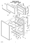 DOOR PARTS Diagram and Parts List for TT21AKXKQ05  Whirlpool Refrigerator