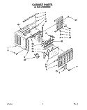 CABINET Diagram and Parts List for BPAC0500AS2  KitchenAid Air Conditioner