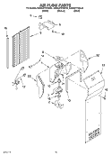 AIR FLOW Diagram and Parts List for KSRG27FKBT01  KitchenAid Refrigerator