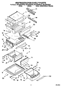 REFRIGERATOR SHELF PARTS Diagram and Parts List for KSCS25FSBL00  KitchenAid Refrigerator