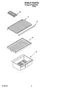 SHELF PARTS, OPTIONAL PARTS (NOT INCLUDED) Diagram and Parts List for RT12VKXKQ03  Roper Refrigerator