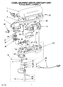 CASE, GEARING AND PLANETARY UNIT Diagram and Parts List for KP26M1XCE4  KitchenAid Mixer