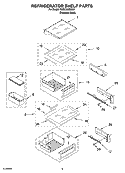 REFRIGERATOR SHELF PARTS Diagram and Parts List for KSSC48QMS01  KitchenAid Refrigerator