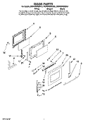 DOOR PARTS Diagram and Parts List for MGRH865QDB12  Maytag Range