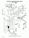 CONTROLS AND REAR PANEL PARTS Diagram and Parts List for 7MWTW9216YM0  Whirlpool Washer