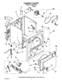 CABINET PARTS Diagram and Parts List for CGM2941TQ2  Whirlpool Dryer