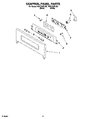CONTROL PANEL PARTS Diagram and Parts List for YGSC308PJB2  Whirlpool Microwave Oven Combo