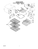 OVEN Diagram and Parts List for KERS507YWH3  KitchenAid Range