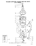 WASHER AGITATOR, BASKET AND TUB Diagram and Parts List for LT4900XMW2  Whirlpool Washer Dryer Combo