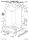 CABINET PARTS Diagram and Parts List for KSSS36QKB02  KitchenAid Refrigerator
