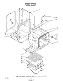 OVEN Diagram and Parts List for RB120PXV1  Whirlpool Wall Oven