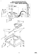 MACHINE BASE Diagram and Parts List for LSP8244BG0  Whirlpool Washer
