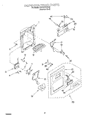 DISPENSER FRONT Diagram and Parts List for BRS70XRANA02  Whirlpool Refrigerator