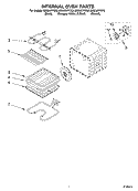 INTERNAL OVEN Diagram and Parts List for GBS307PDB5  Whirlpool Wall Oven