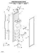 FREEZER DOOR Diagram and Parts List for KSRU25FKWH01  KitchenAid Refrigerator