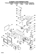 CABINET AND STIRRER PARTS Diagram and Parts List for GMC305PRS01  Whirlpool Microwave Oven Combo
