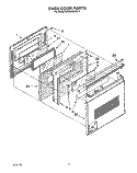 OVEN DOOR Diagram and Parts List for KEMS306XWH0  KitchenAid Wall Oven