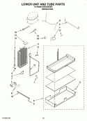 LOWER UNIT AND TUBE PARTS Diagram and Parts List for KSSC42QVS01  KitchenAid Refrigerator