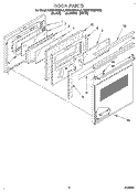 DOOR Diagram and Parts List for KEBS107BBL2  KitchenAid Wall Oven