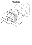 FREEZER DOOR Diagram and Parts List for RT20CKXXW01  Roper Refrigerator