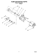 PUMP AND MOTOR PARTS Diagram and Parts List for DU811SWLQ0  Whirlpool Dishwasher