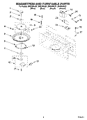 MAGNETRON AND TURNTABLE PARTS Diagram and Parts List for MH8150XJZ1  Whirlpool Microwave