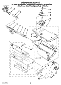 DISPENSER PARTS Diagram and Parts List for WFW9400SWA10  Whirlpool Washer