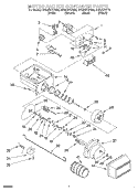 MOTOR AND ICE CONTAINER Diagram and Parts List for GD22DFXFB03  Whirlpool Refrigerator