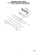 CONTROL PANEL PARTS Diagram and Parts List for RBD275PRT00  Whirlpool Wall Oven