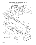 MOTOR AND ICE CONTAINER, LIT/OPTIONAL Diagram and Parts List for 3XKGN701000  Whirlpool Refrigerator