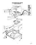 MACHINE BASE Diagram and Parts List for 6LA6300XYW0  Whirlpool Washer