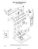 TOP AND CONSOLE , LITERATURE AND OPTIONAL Diagram and Parts List for LG5536XPW0  Whirlpool Dryer