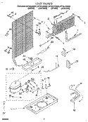 UNIT Diagram and Parts List for ET14HJXBW01  Whirlpool Refrigerator