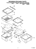 REFRIGERATOR SHELF PARTS Diagram and Parts List for GS5DHAXVA00  Whirlpool Refrigerator