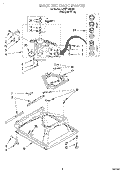 MACHINE BASE Diagram and Parts List for LSR5132HQ0  Whirlpool Washer