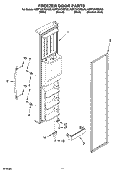 FREEZER DOOR PARTS Diagram and Parts List for KSRT25CRBL00  KitchenAid Refrigerator