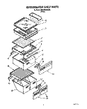 REFRIGERATOR SHELF Diagram and Parts List for 8ED22RQXXW00  Whirlpool Refrigerator