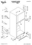 CABINET PARTS Diagram and Parts List for 5VET2WPKLQ05  Whirlpool Refrigerator