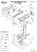 TOP AND CONSOLE PARTS Diagram and Parts List for 4PLEC8647JT3  Whirlpool Dryer