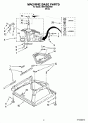 MACHINE BASE PARTS Diagram and Parts List for 7MWT98820WM1  Whirlpool Washer