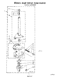 BRAKE AND DRIVE TUBE Diagram and Parts List for 3LA5580XSW0  Whirlpool Washer