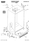 CABINET, LITERATURE Diagram and Parts List for RS22AQXGW04  Roper Refrigerator