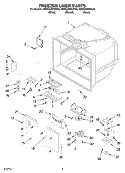 FREEZER LINER Diagram and Parts List for KBRS22KKBT00  KitchenAid Refrigerator