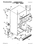 CABINET Diagram and Parts List for KTRC20KAWH01  Whirlpool Refrigerator