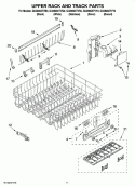 UPPER RACK AND TRACK PARTS Diagram and Parts List for GU2800XTVB0  Whirlpool Dishwasher