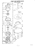 PUMP AND MOTOR Diagram and Parts List for SHU70050  Whirlpool Dishwasher
