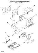 AIR FLOW AND CONTROL PARTS Diagram and Parts List for ACQ068PR2  Whirlpool Air Conditioner