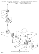 BRAKE, CLUTCH, GEARCASE, MOTOR & PUMP Diagram and Parts List for LSV7245AW0  Whirlpool Washer
